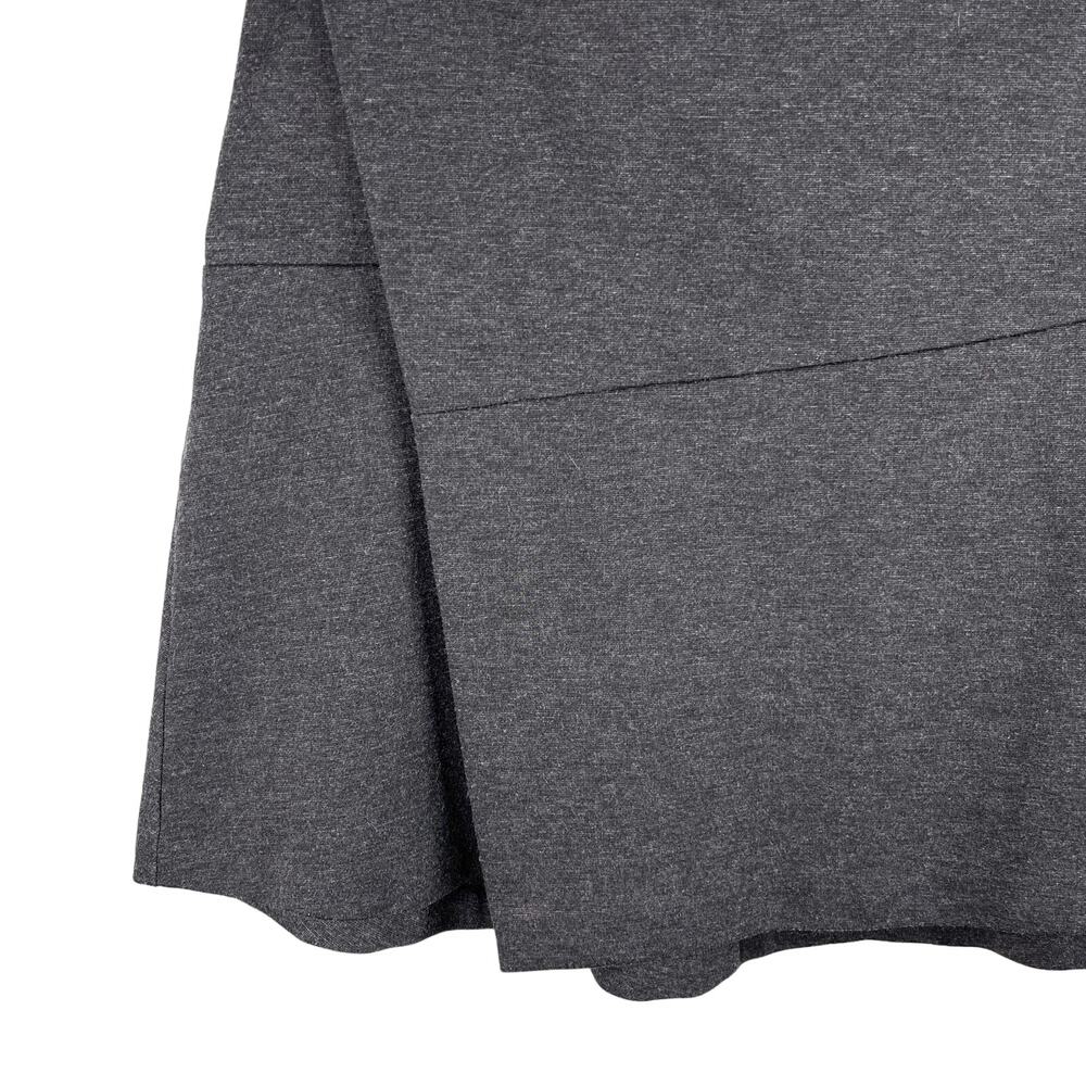 Thakoon Skirt Ponte Faux Wrap A-Line Charcoal Heather Stretch Large - Picture 9 of 9